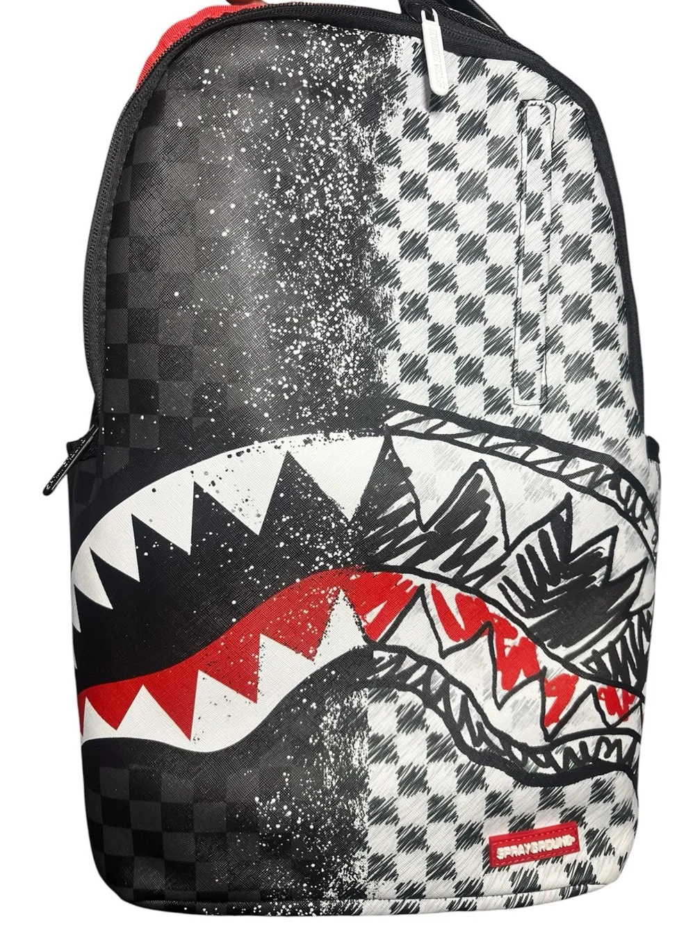 NWT Sprayground Mix and Match Scribble DLX Backpack Limited Edition Shark